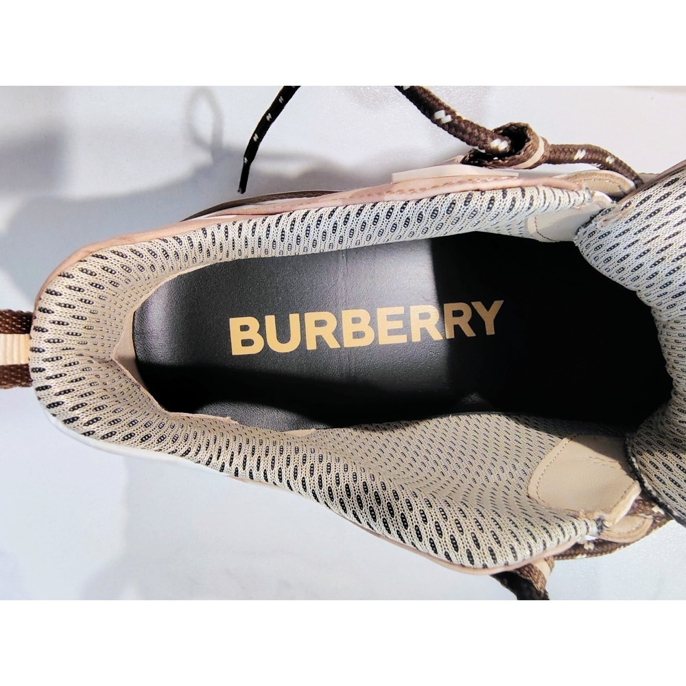 Burberry Camouflage Beige Black Sneakers Arthur Low Top Lace-Up Sz 10 2022 43EU - Picture 3 of 16